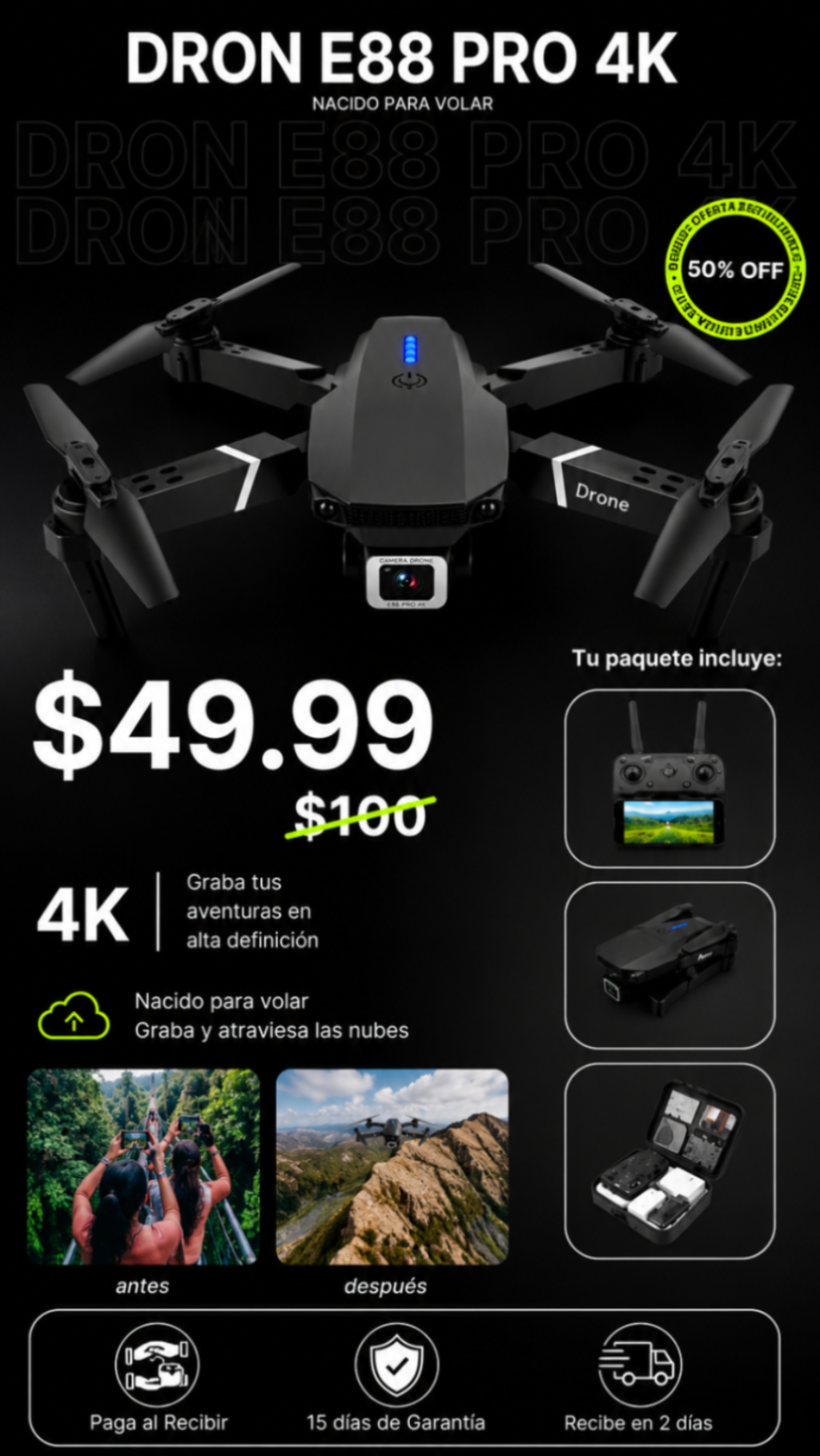 Dron E88 PRO 4K